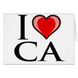 I Love CA - California Greeting Cards