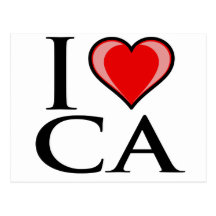 I Love CA - California Post Cards