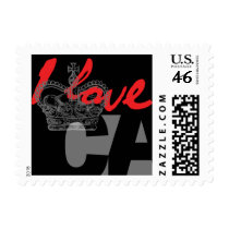 I LOVE CA POSTAGE STAMPS