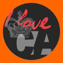 I LOVE CA stickers
