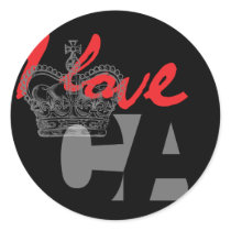 I LOVE CA stickers