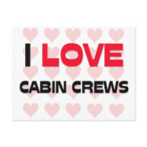 I LOVE CABIN CREWS postcards