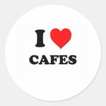 I love Cafes Sticker