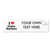 I Love Cairn Terriers Bumper Stickers