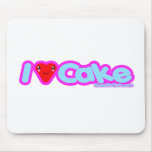 I love Cake cute Kawaii heart kids girls an ladies Mousepad