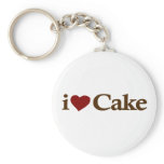 I Love Cake keychains
