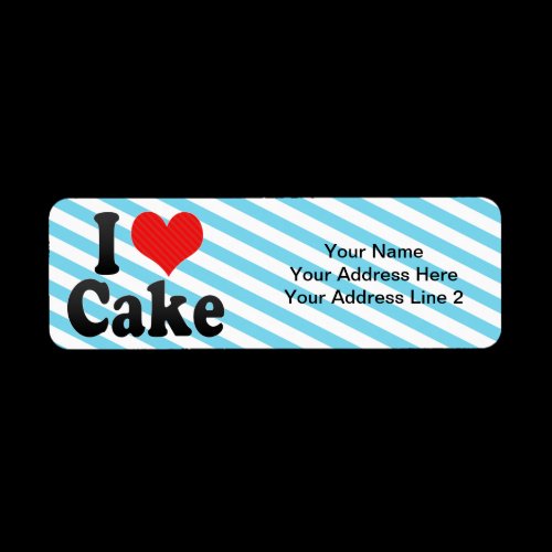 I Love Cake Return Address Label