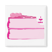 I Love Cake Fridge Magnets