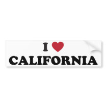 I Love California Bumper Stickers