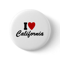 I Love California Pinback Button