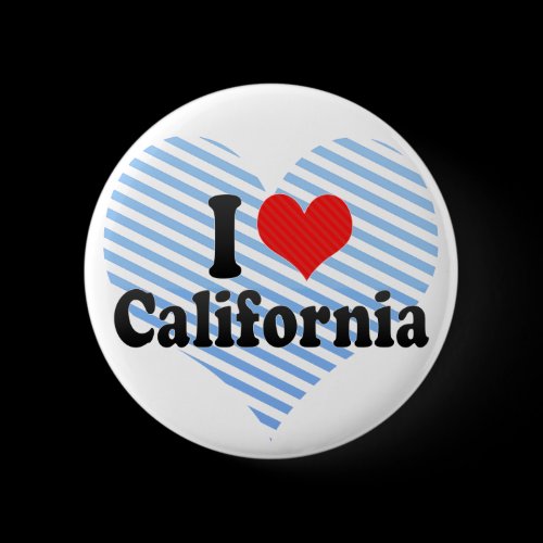 I Love California Buttons