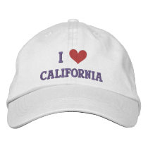 "I LOVE CALIFORNIA" embroidered hats
