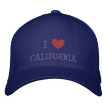 "I LOVE CALIFORNIA" embroidered hats
