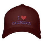 "I LOVE CALIFORNIA"  -- EMBROIDERED -- relaxed Embroidered Baseball Cap