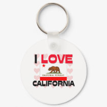 I Love California keychains
