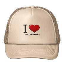 I LOVE CALIFORNIA MESH HATS