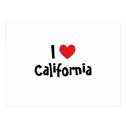 I Love California Postcards