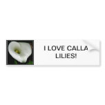 I love Calla Lilies Bumper Sticker