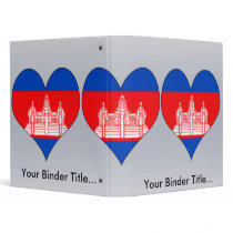 I Love Cambodia Vinyl Binder