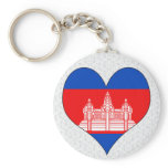 I Love Cambodia Keychain