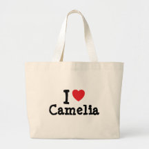 I love Camelia heart T-Shirt Canvas Bag