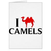 I Love Camels Greeting Cards