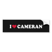 I LOVE CAMERAN bumper stickers