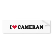 I LOVE CAMERAN bumper stickers