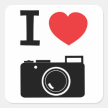 I love Cameras Sticker