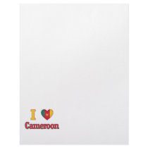 I Love Cameroon Flag Design Letterhead Design