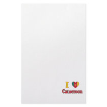 I Love Cameroon Flag Design Stationery Design