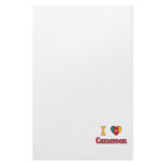 I Love Cameroon Flag Design Stationery Design
