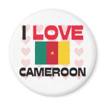 I Love Cameroon magnets by tshirtshirts I Love Cameroon magnets