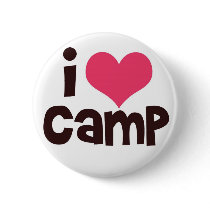I Love Camp Button