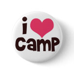 I Love Camp Button