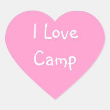 I Love Camp Stickers