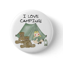I Love Camping  buttons