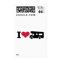 I love camping - camper stamps