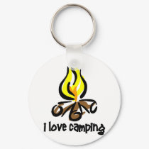 i love camping keychains