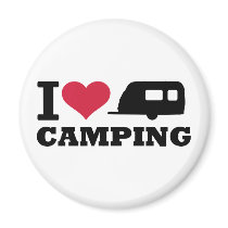 I love camping fridge magnet