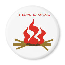 I LOVE CAMPING magnets by art4stars I LOVE CAMPING magnets