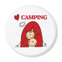 I Love Camping magnets by stick_figures I Love Camping magnets