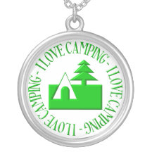 I love camping personalized necklace