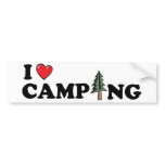 I Love Camping Pine Tree Bumper Stickers