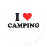 I Love Camping Sticker
