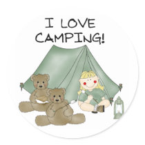 I Love Camping stickers by girl_stuff I Love Camping stickers