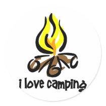 i love camping stickers by HollandDesign i love camping stickers