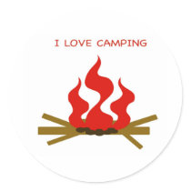 I LOVE CAMPING stickers