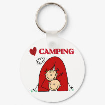 I Love Camping Tshirts and Gifts keychains by stick_figures I Love Camping Tshirts and Gifts keychains