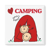 I Love Camping Tshirts and Gifts magnets by stick_figures I Love Camping Tshirts and Gifts magnets